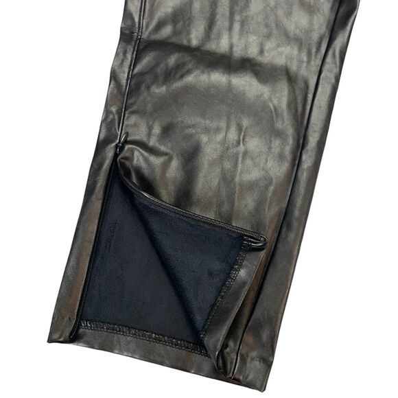 Old Navy Faux Leather Pants Womens Size 20 Black Extra High Rise Skinny Leg - Picture 13 of 16